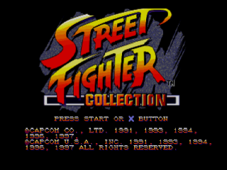 Street Fighter Collection title screen for Playstation